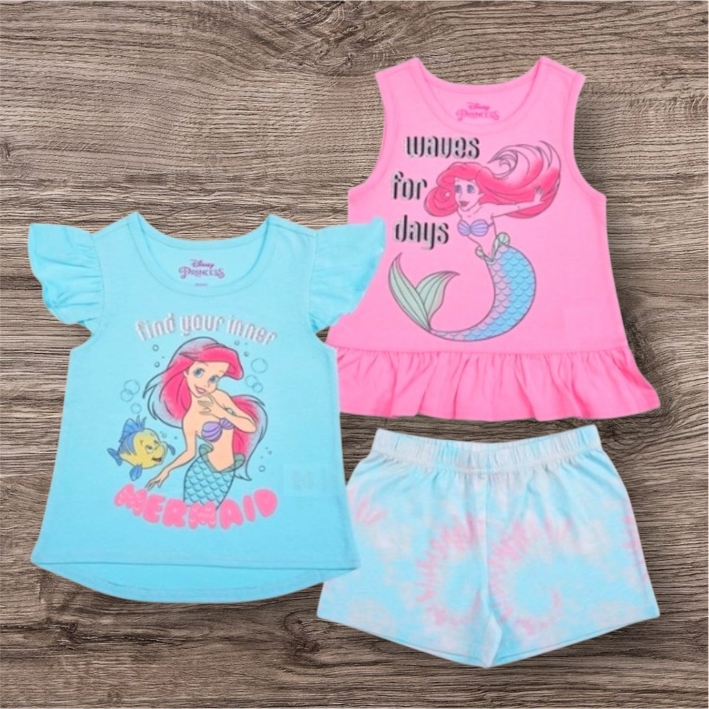 Ariel Kids 3pc Set - Pink and Blue